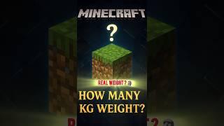 Real Weight Of Minecraft Block|#minecraft #viralvideo #shorts