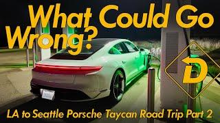 Porsche Taycan 4S Road Trip Part 2, Los Angeles to Seattle on Electrify America #ev #automobile