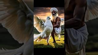 "Big Pigeon Taught Yoga to the Farmer – No Anger, Only Peace!"‍️‍️" #pigeon #farmer #yoga #ai