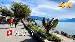 Vevey Switzerland - one of the “Pearls of the Swiss Riviera”  Switzerland 4K