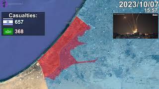 Israel-Hamas War: First 4 Days Mapped using Google Earth