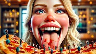 Giantess Vore : ('If Shrunken People Were on Your Pizza..')