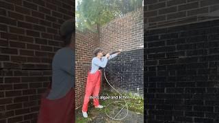 Pressure Washing An Abandoned House