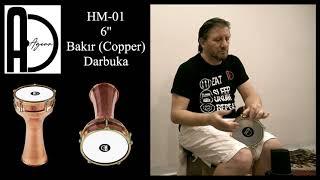 Agean Percussion 6'' Hammered Copper Darbuka