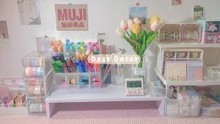  DESK DECOR || trang trí bàn học cùng mình/stationery haul vietnam