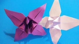 Оригами цветок "Ирис". Origami flower iris. 折纸花虹膜