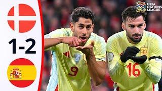 Denmark vs Spain (1-2) | All Goals & Extended Highlights | UEFA Nations League 2024