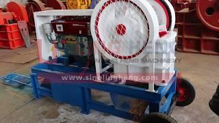 PE250400 Mini Diesel Engine Mobile Jaw Crusher Henan Ling Heng Machinery