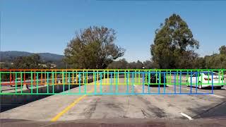 Example of sliding window for HOG based SVM vehicle detection