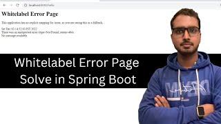 Whitelabel Error Page Problem Solved in Spring boot |Spring boot Whitelabel Error Page 404 not found