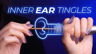 ASMR DEEPEST Inner Ear Tingles, 3D Ear Canal + Eardrum Brain Penetrating Scraping (No Talking)