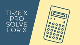 FE Exam Review - TI36X Pro Calculator Tip - Solver Function