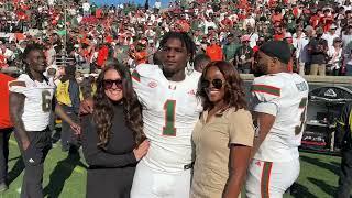 Miami Hurricanes players and fans post-Louisville