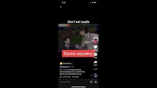 Doctor explains: Don't eat snails #shorts
