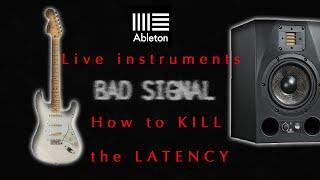 How to remove latency in Ableton Live when playing a live instrument