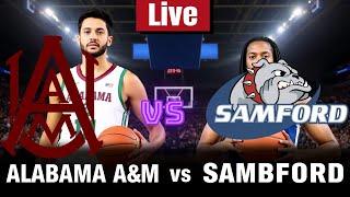 Alabama A&M University vs Samford Live | NCAA College Basketball 2024