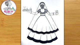 Chhath Puja Drawing 2024 / Chhath drawing for competition / how to draw Chhath puja Drawing 2024