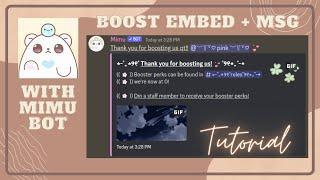 ༊*·˚ How to setup boost message with mimu | tutorial | updated | slash command