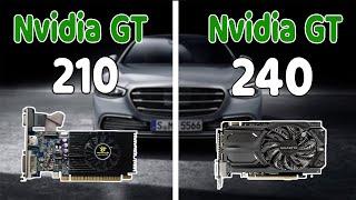 Nvidia GT210 1GB Vs GT240 DDr5 1GB  Graphic Comparison (GTA V Benchmark)