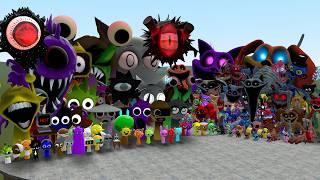 SPRUNKI ALL PHASES VS POPPY PLAYTIME ALL CHAPTERS AND SMILING CRITTERS In Garry's Mod!