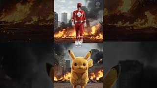 Power Rangers vs Pikachu, Charizard, Dragonite, Venusaur, Blastoise, Gyarados, Mewtwo, Gengar