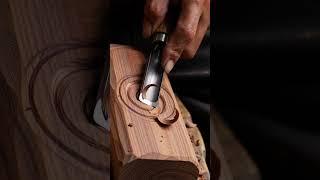 The most satisfying wood carving you'll see today.