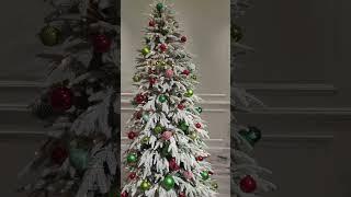 Slim Christmas tree decorations ideas 2024~Decorate Christmas #christmas  #xmas  #christmastree