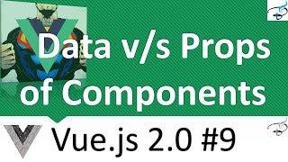 Vuejs 2.0 Beginner Series | Data v/s Props of Components #9