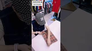 The fastest way to fold clothes 28 #clothfolding #shorts #foldinghacks