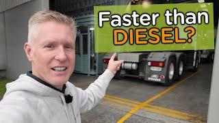 Electric truck battery swapping is QUICK ⏱️