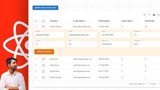 EXCEL Sheet based React JS CRUD Application - React Query 5 | Material React Table 2 |MUI 5