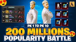 Pk1 To Pk10 Popularity Battle Journey - 200 Million Popularity Snipe - How To Win Popularity Battle