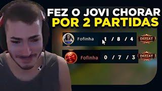 JOVI CHORA E MANDA AUDIO PRO TROLL, DYNQUEDO TILTADO COM CARIOK - LEAGUE OF LEGENDS