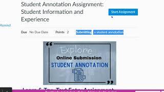 Canvas for Students  Student Annotation