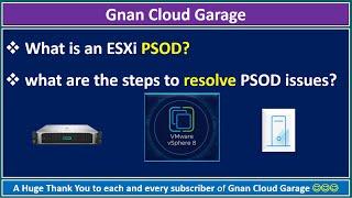 What is an ESXi PSOD, and what are the steps to resolve PSOD issues?