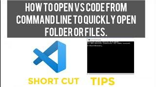 HOW TO OPEN VS CODE FROM COMMAND LINE TO OPEN FILE ,FOLDER OR PROJECT|VS CODE TIP|CLEVER LEARNING