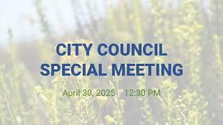 City Council Special Meeting April 30, 2025
