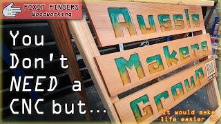 Making a Freehand Router Wood & Resin Sign for the Aussie Makers Group!