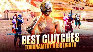 1v4 BEST CLUTCHES️|| TOURNAMENT HIGHLIGHTS FREEFIRE MAX ||