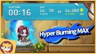 Level 10 To 260 in 16 Minutes | MapleStory Global | Hyper Burning MAX