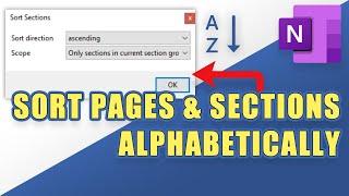 OneNote - How to Sort Pages/Sections ALPHABETICALLY (Automation Trick!)