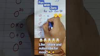 fun with zero #shorts #shortvideo #youtubeshorts #maths #mathstricks #fun #zero #bank #trending