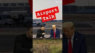 Trump and Selenskyj discussing at Frankfurt Airport, who plays the cards #trump #selenskyj #germany