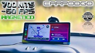 Con sistema antifurto magnetico, 700 NITS e 60 FPS. Carpodgo 60fps CarPlay Android auto. retrocamera