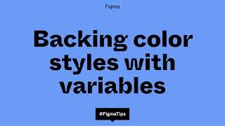 Backing color styles with variables