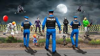 The POLICE vs HALLOWEEN MONSTERS in GTA 5!