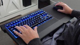 Play your PC from your couch! Wireless PC gaming with the Corsair Lapboard!