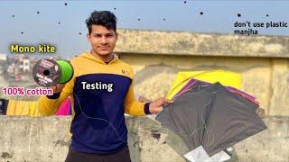 *Mono Kite* | Testing , kite Cutting | Flying big kites | kite vlog |