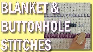 How to do Blanket stitch & Buttonhole stitch | Hand embroidery video tutorial