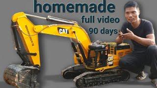 homemade excavator, 90 days, full metal | rc action homemade